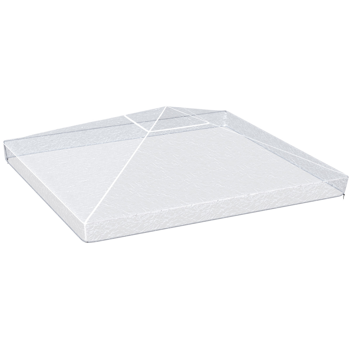 Outsunny 3X3m Gazebo Protective Cover Waterproof Pvc Rain And Wind Shield For 300X300cm Canopies (84C-426V00cr) - Image 2