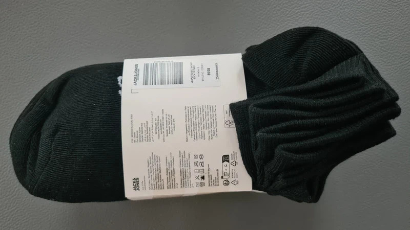 JACK & JONES Calzino corto bianco-nero confezione da 12 pezzi foto 3