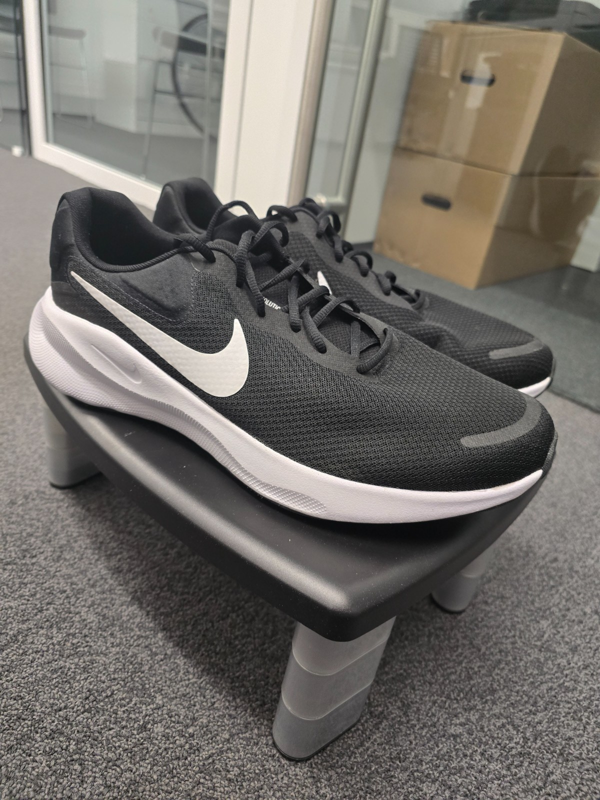 Mens Nike Revolution 7; 15 Wide Black White