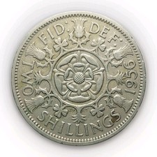 Great Britain 2 Two Shillings 1956 Copper-nickel Coin Elizabeth II Z1356