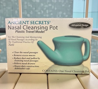 Ancient Secrets Nasal Cleansing Pot Plastic Travel 1 Plastic Pot SEALED