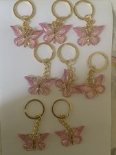 Pink Butterfly Keychains