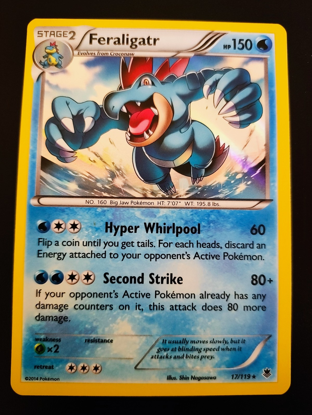 Pokemon TCG Feraligatr XY Phantom Forces #17/119 Holo Rare ENG - LP