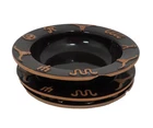 Frankoma King Ranch Black Set of 2 Salad Plates & 1 Soup Bowl  Longhorn Pottery