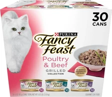 Purina Fancy Feast Poultry and Beef Collection Grilled Wet Cat Food 3 oz .30pk