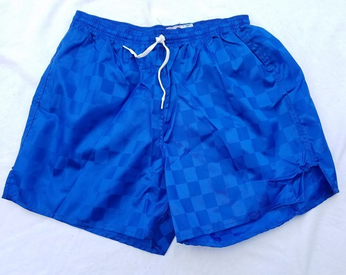 Pantalones cortos de fútbol de colección de satinados a cuadros para XL brillo brillante años 80 años 90 eBay