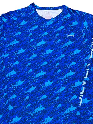 Chemise Pêche Silver Bait Performance – Homme XXL – UPF 50 – Bleu Manches Longues