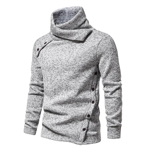 British Style Mens Casual Pile Neck High Collar Long Sleeve Pullover Top Sweater - Bild 2 von 28