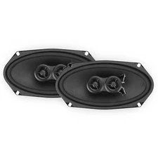 RetroSound Premium 4"x8" Ultra-thin 3-Way Dash Speaker Pair