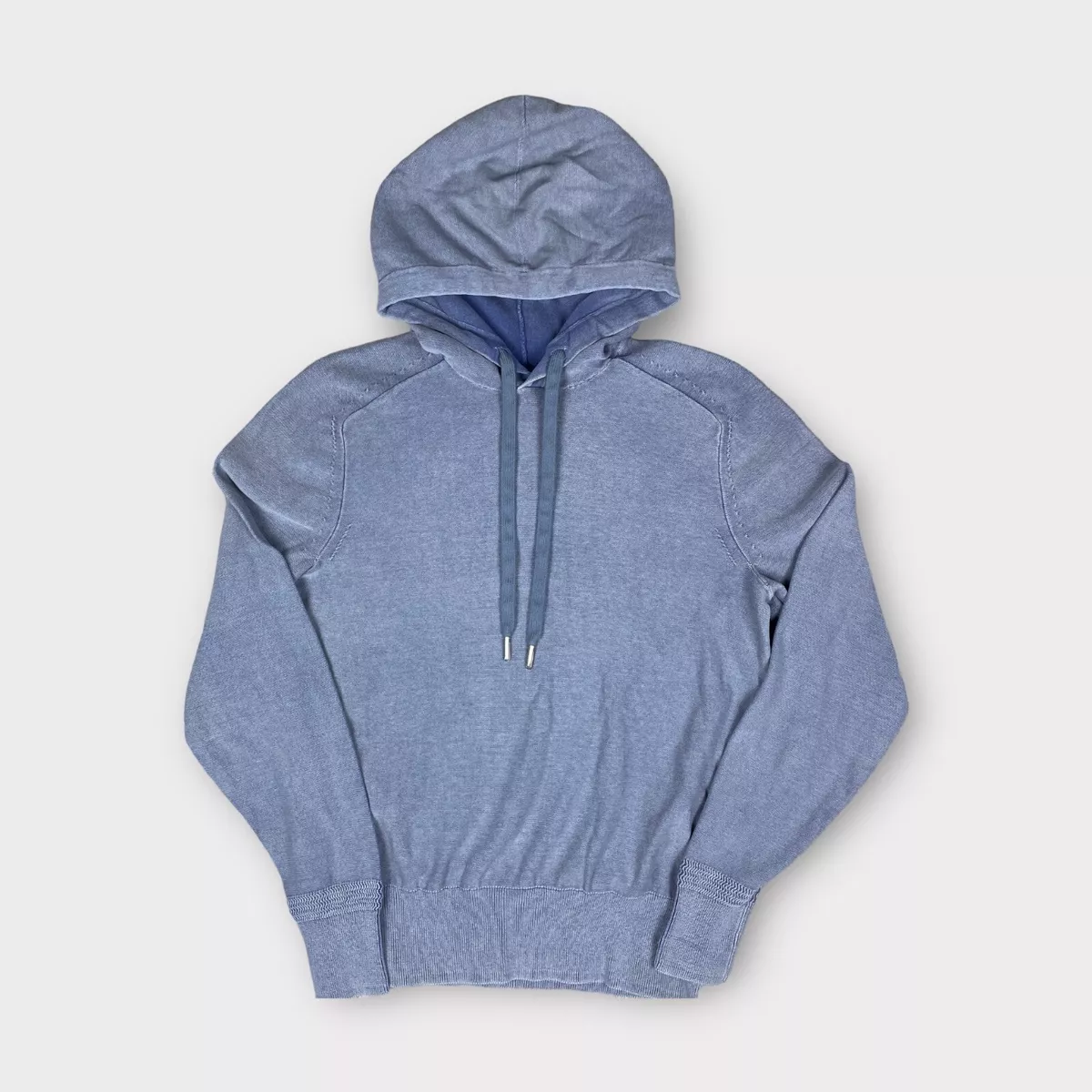 Rag & Bone Hoodie Mens X-Small Washed Blue Lance Classic Fit Lightweight  Sweater