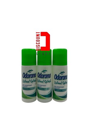 LOT OF 3 Odorono Anti-perspirant Deodorant Island Splash 2.5 OZ Roll On ...