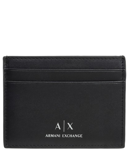 Armani Exchange credit card holder men 958053CC84500020 Black leather wallet