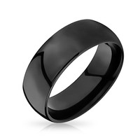 Bling Jewelry Black Tungsten Mens Wedding Band Ring 8mm Bling Jewelry Black Tungsten Mens Wedding Band Ring 8mm