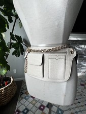 Faux Leather Chain Belt Bag