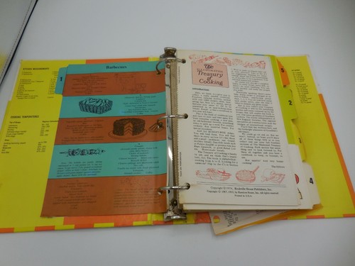 1974 The Illustrated Treasury of Cooking 3 Ring Notebook Cookbook - Picture 3 of 6