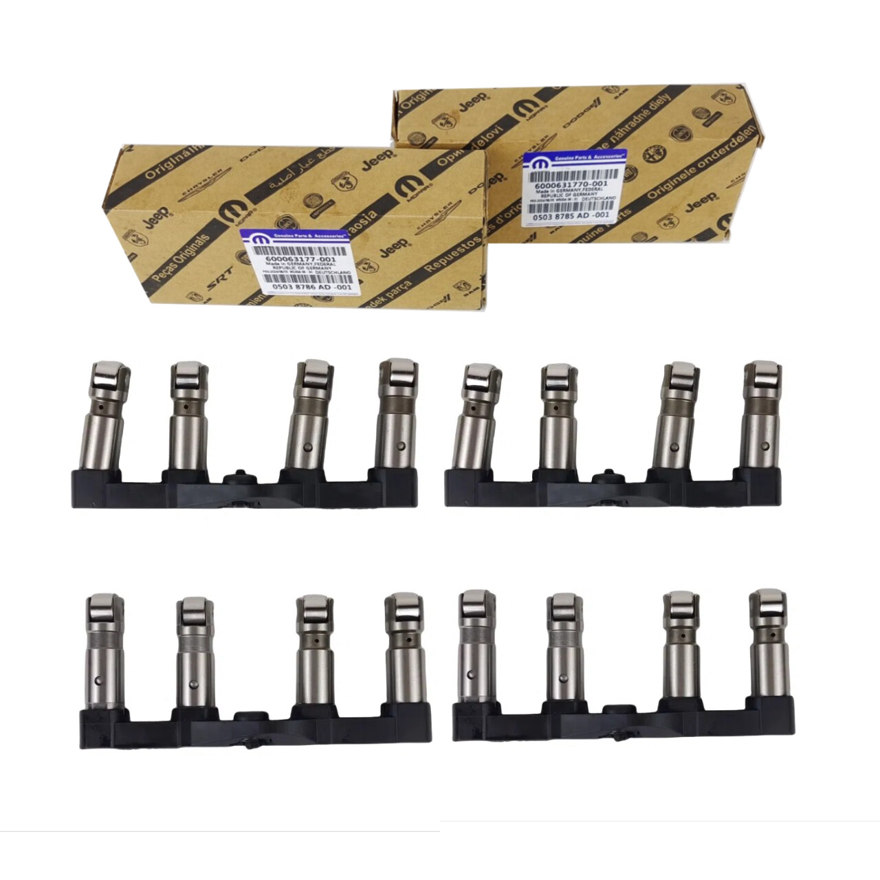 2Pair Hydraulic Lifter Yoke Front 5038785AD+ Rear 5038786AD Fit 04-21 DODGE RAM