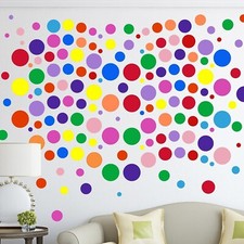 264 Pieces Polka Dot Wall Decals Circles Decals for Wall Vinyl Dots Stickers ...