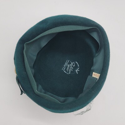Vintage 1960’s Velvet Pillbox Cocktail Hat with Veil Union Made Blue Green il_340x270.1861224552_hbjv.jpg main image 3