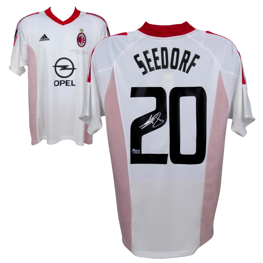 Clarence Seedorf Signed AC Milan Away Soccer Jersey #20 with