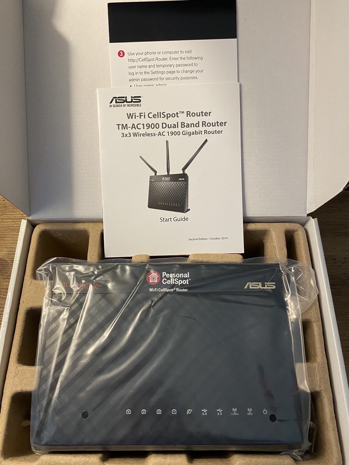 Cellspot Router T-Mobile ASUS TM-AC1900 Dual Band Wireless Router Personal Wi-Fi ...