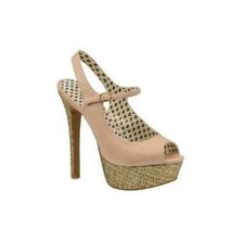 NEW Jessica Simpson "Eddy" Peep-Toe Leather Slingback Women's Shoes Size 9