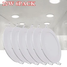 6Pack 6Inch LED Ceiling Lights Ultra-Thin Recessed Retrofits Kit 6000K Daylight