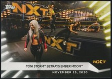 2021 Topps WWE Women's Division Toni Storm Betrays Ember Moon #100