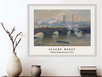 24x18 Poster Claude Monet - Waterloo Bridge,Gray Day (1903) #5262