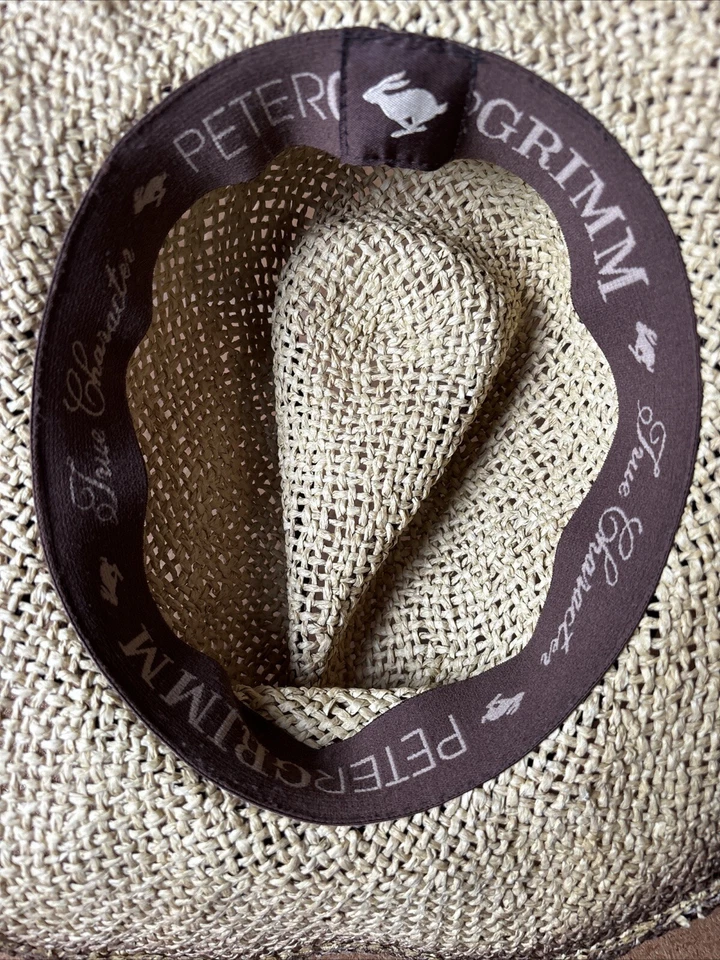 PETER GRIMM Sombrero de Paja Marrón Occidental Vaquera Natural O/S Unisex Foto 3 de 4