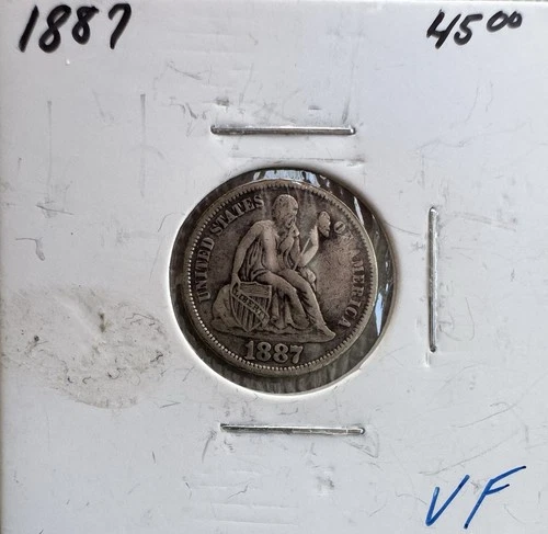 1887-S Liberty Seated Dime Silver VF