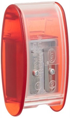 Kum AS2, Two Hole Automatic Long Point Pencil Sharpener, Mfg Part 1 Pack, Red
