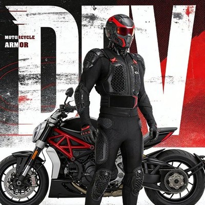 Herren Motorrad Jacke Ganzkörper Armor Motocross Schutzausrüstung Sommer Mesh