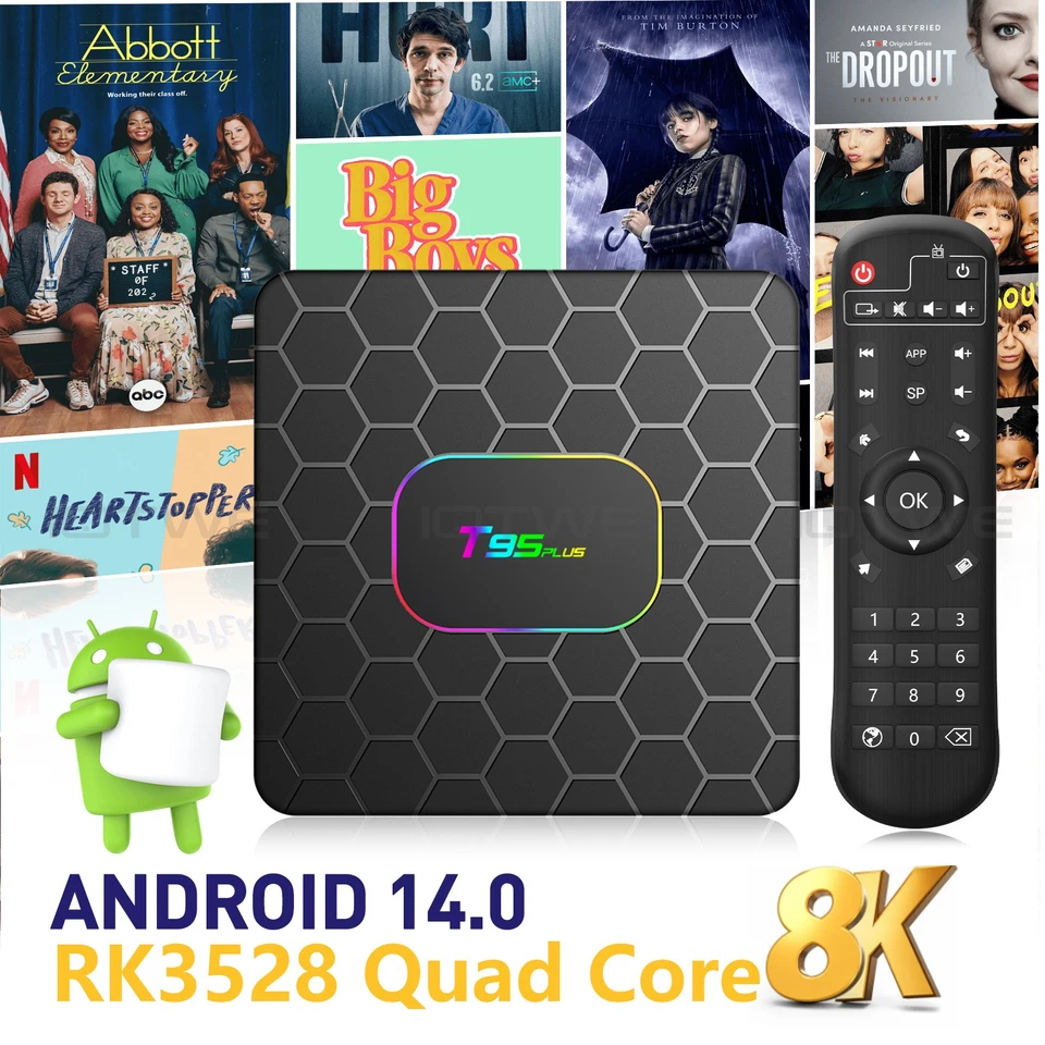 2026 Smart TV BOX Android 14.0 Dual WIFI Netzwerk Media Player BT5.0 4+64/128GB - Bild 2 von 4