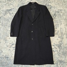 Gianranco Ruffini Cashmere Coat Black 25" X 47" Long Very Nice 