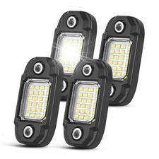 4 Pods Rock Lights 24 LEDs Chips Waterproof Neon Trail Rig Lamp Underglow White