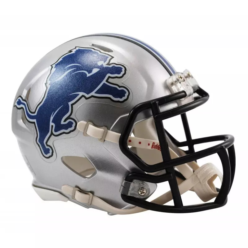 Mini casque NFL Detroit Lions Riddell Replica avec logos officiels
