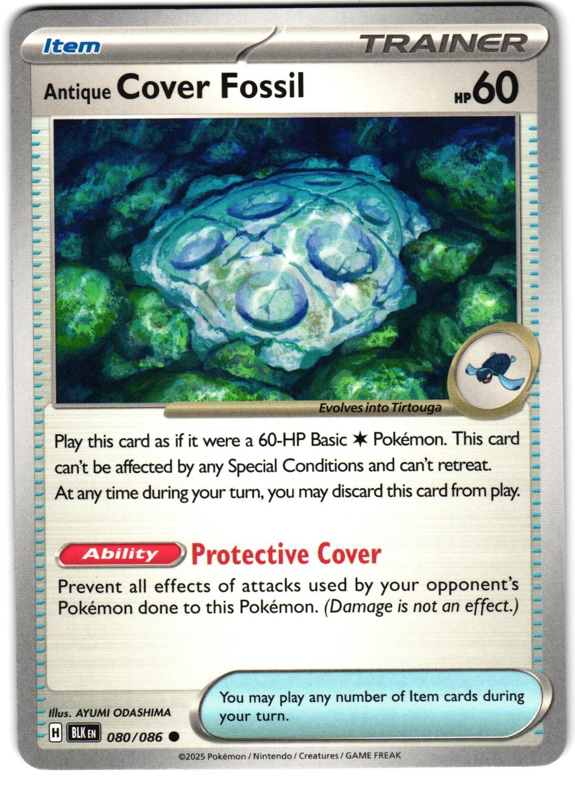 Antique Cover Fossil 80/86 Pokemon SV: Black Bolt 