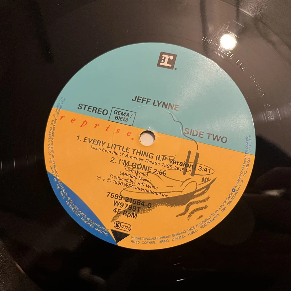 [ROCK/POP]~EXC 12"~JEFF LYNNE~Every Little Thing (Remix)~[1990~WEA]~UK IMPORT~ - Image 4 of 4