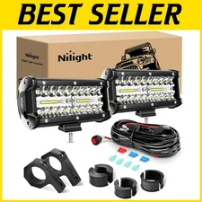 6.5" 120W LED Light Bar Combo Kit with Mounting Bracket