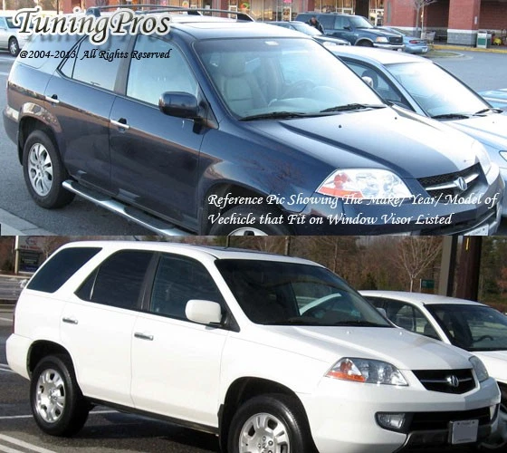 Juego de 4 viseras protectoras de lluvia para ventana canal de humo para Acura MDX 2001-2006 Foto 4 de 4