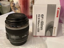 Boxed Canon EF-S 60mm f/2.8 Macro Lens for Canon DSLR, Incredible Condition