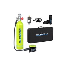 DEDEPU 1L Diving Scuba Tank Oxygen Tank Snorkeling Lung for Underwater w/ MaskWD