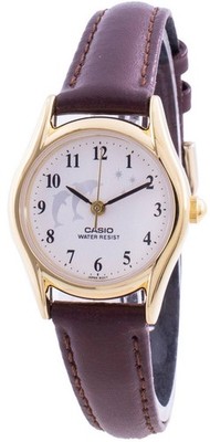 Casio LTP-1094Q-7B9 White Dial Leather Strap Quartz Dress Women's Ladies Watch