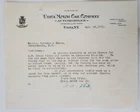 1921 Letter, Utica Motor Car Company, Automobiles, Chancellor Park, Utica, NY