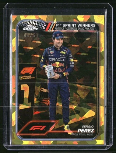 2024 Topps Chrome Sapphire Formula 1 F1 Sergio Perez Gold 06/50 #148