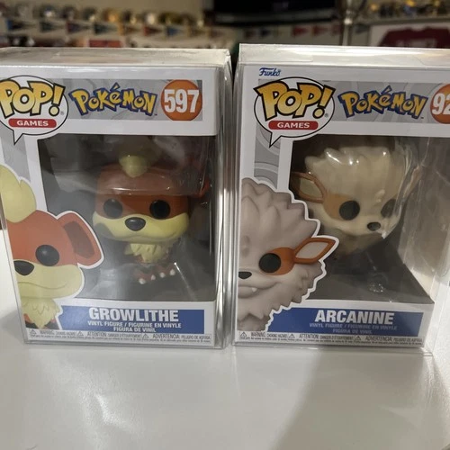 Growlithe Arcanine Pokemon Funko Pop Lot New In Box With Protector