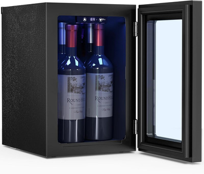 0.6Cu. Ft. Freestanding Counter-Top Wine Cellar Mini Fridge, 4-Bottle Red Wine B