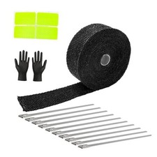 Exhaust Heat Wrap Roll 2" x 16' Black Fiberglass Heat Shield Tape 1 Rolls 5cm