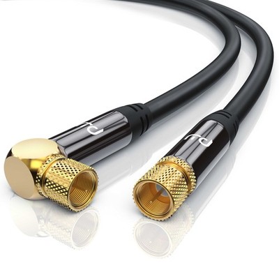 Primewire Premium HDTV Satellitenkabel F gewinkelt auf F / DVB-C/-S/-T/-T2 3,0m