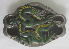 Serpent Dragon Belt Buckle Oriental Green Buckles Of America Masterpiece BA-144